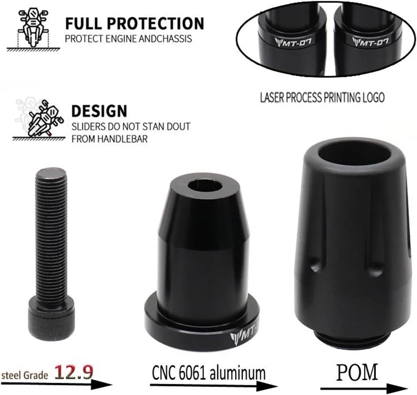 オートバイフロントリアアクスルホイールクラッシュプロテクター Ninja